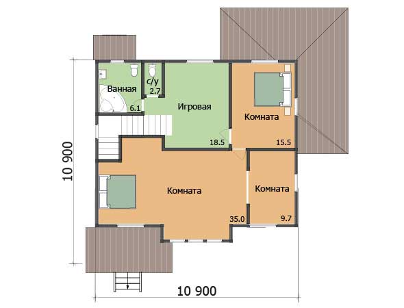 Проект дома в современном стиле b105-1-06